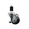 Service Caster 3'' SS Thermoplastic Rubber Swivel 1-1/2'' Expanding Stem Caster with Brake SCC-SSEX20S314-TPRB-TLB-112 - alternate 1